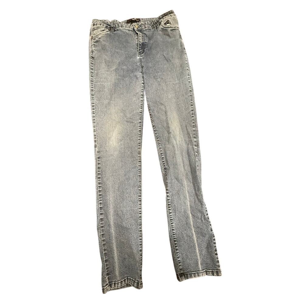 denim24/7 Women's Light Wash Straight Leg All Seasons Casual Jeans Size 14W Tall